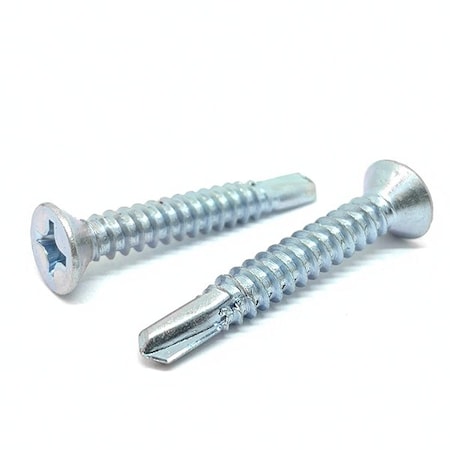 Boltsandnuts.Com Sheet Metal Screw, #8 x 1-1/4 in, Zinc Plated Steel Flat Head Phillips Drive, 3700 PK 8D125PFHDSZ/2-3700